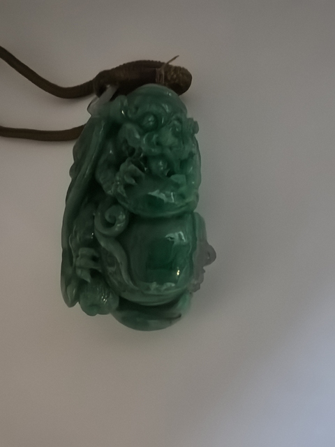 古玩玉器東陵玉雕“福意綿綿”把件真品鑒賞圖