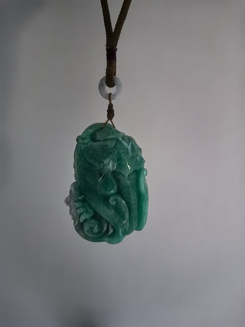 古玩玉器東陵玉雕“福意綿綿”把件真品鑒賞圖