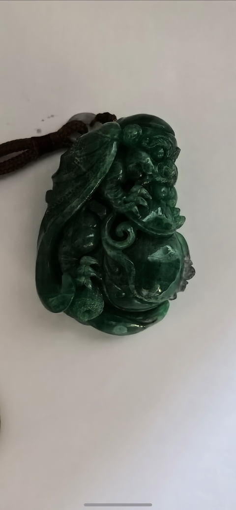 古玩玉器東陵玉雕“福意綿綿”把件真品鑒賞圖