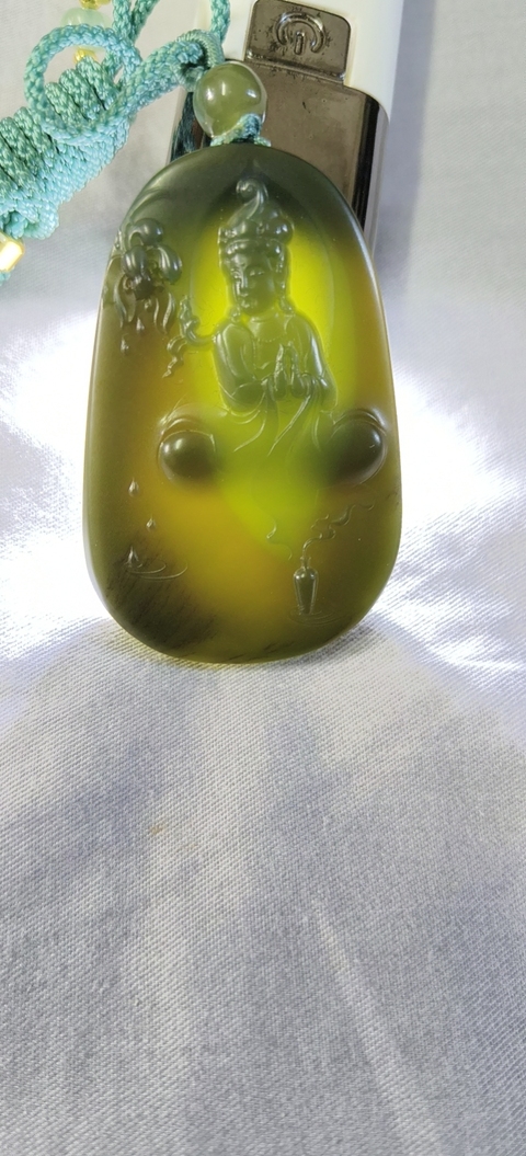 古玩玉器觀音牌子真品鑒賞圖