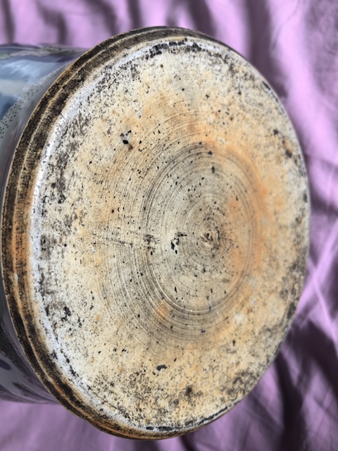 古玩陶瓷青花五彩麒麟芭蕉紋罐 真品鑒賞圖