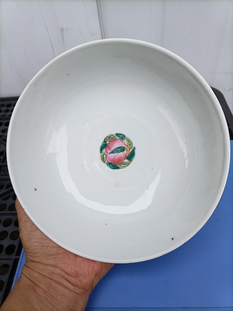 古玩陶瓷粉彩四季花卉詩文碗拍賣，當前價格1300元