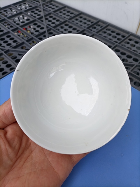 古玩陶瓷粉彩瓜瓞綿綿圖茶碗真品鑒賞圖