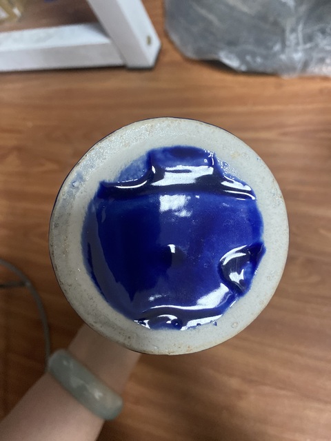 古玩陶瓷瓷胎畫琺瑯花鳥紋花口瓶真品鑒賞圖