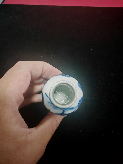 古玩陶瓷晚清青花小瓶真品鑒賞圖
