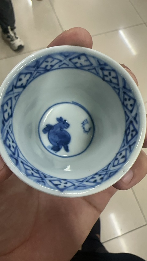 古玩陶瓷青花鈴鐺杯真品鑒賞圖