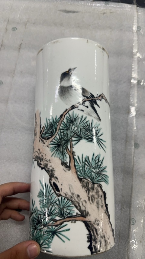 古玩陶瓷花繪帽桶真品鑒賞圖