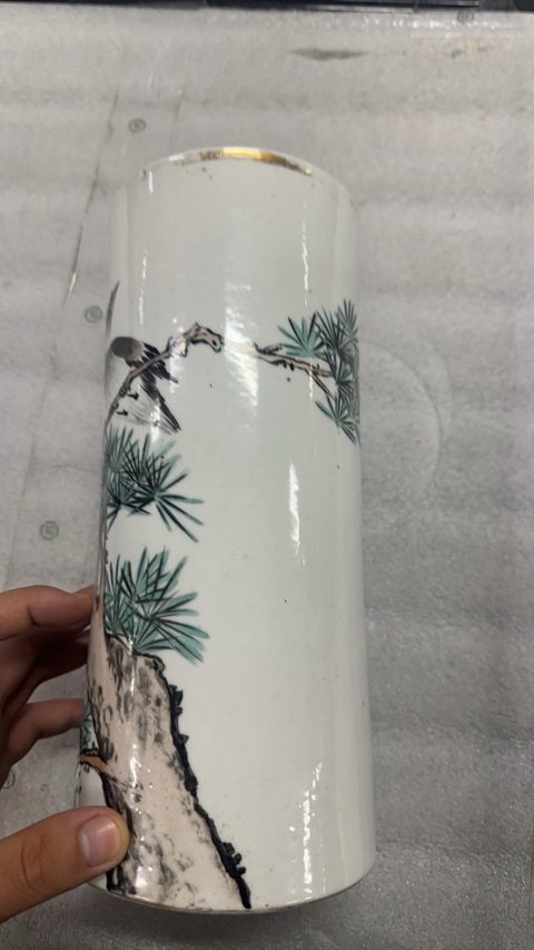 古玩陶瓷花繪帽桶真品鑒賞圖