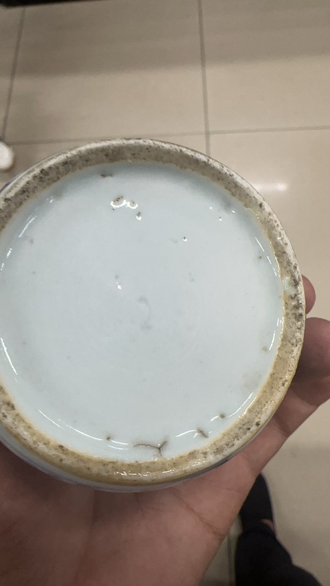 古玩陶瓷纏枝蓮花繪喜字蘋果尊真品鑒賞圖