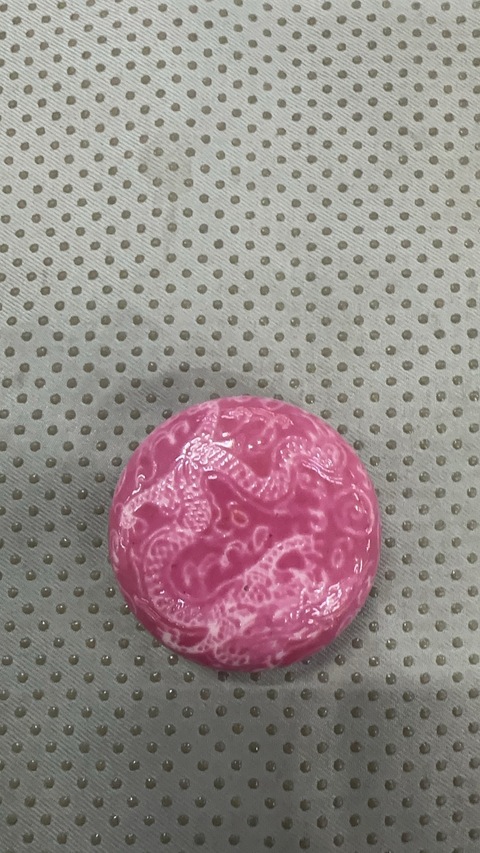 古玩陶瓷胭脂紅壓道龍紋印泥盒真品鑒賞圖