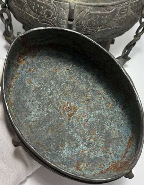 古玩銅器銅提梁壺真品鑒賞圖