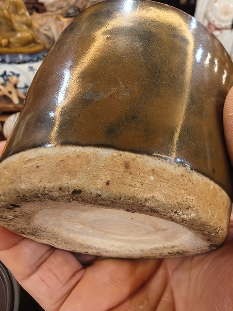 古玩陶瓷紫金釉蓋缸真品鑒賞圖