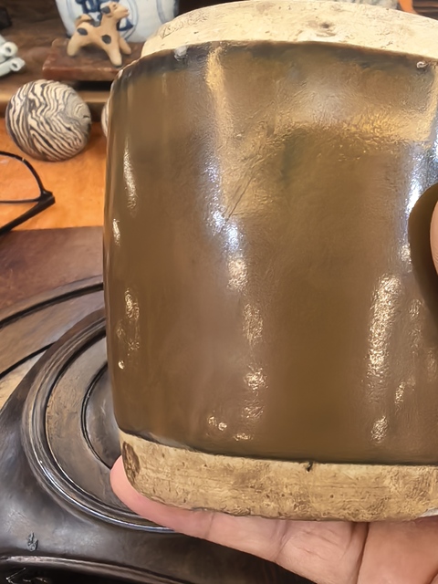 古玩陶瓷紫金釉蓋缸真品鑒賞圖