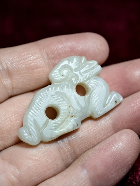 古玩玉器清代瑞獸拍賣，當前價格1200元