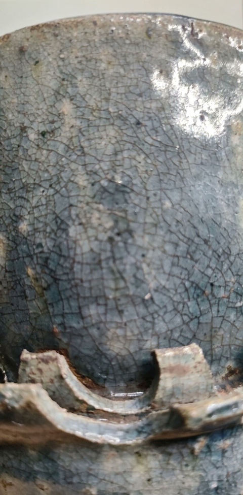 古玩陶瓷明代藍(lán)釉凈水碗拍賣，當(dāng)前價格1000元