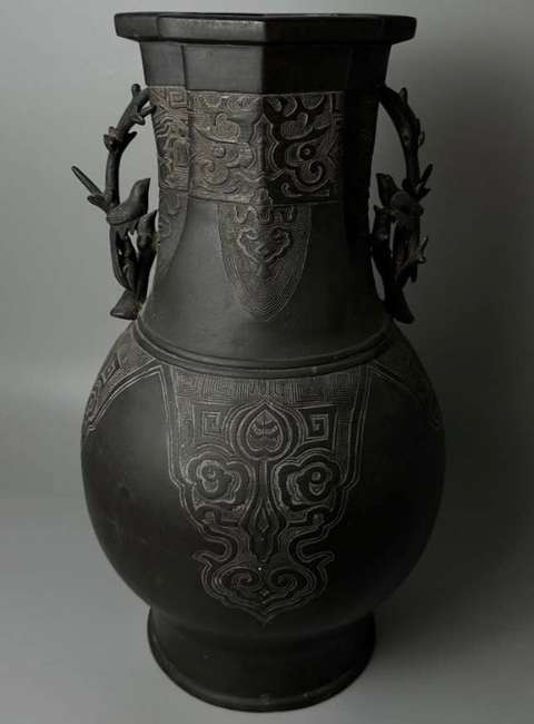 古玩銅器銅賞瓶真品鑒賞圖