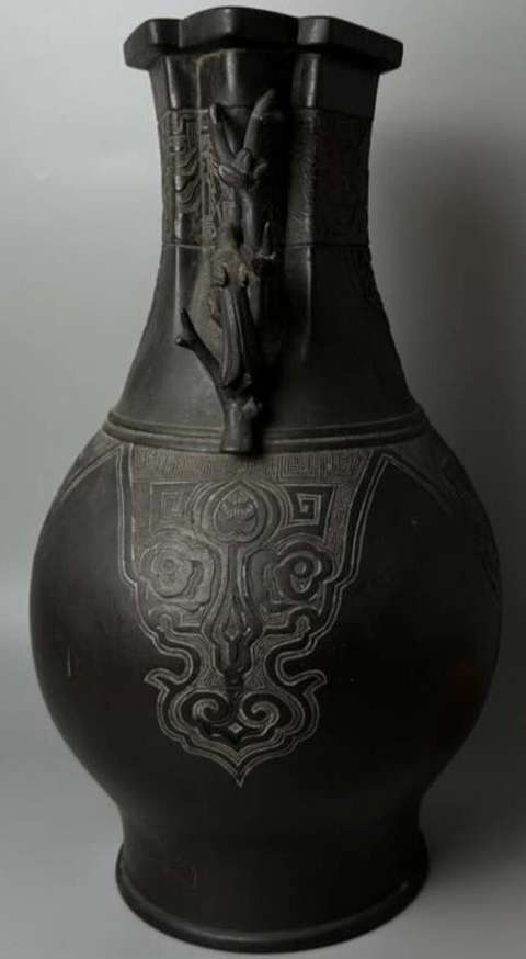 古玩銅器銅賞瓶真品鑒賞圖