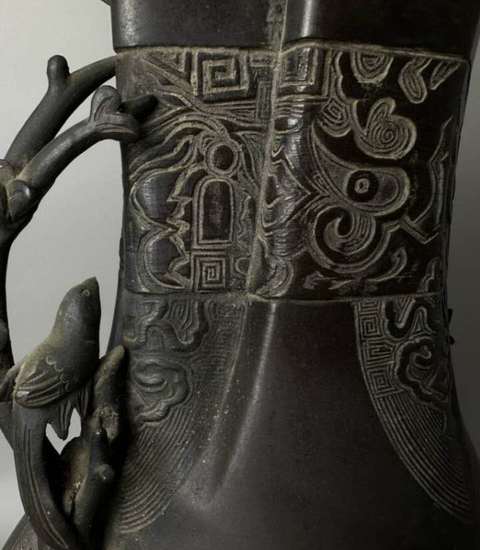 古玩銅器銅賞瓶真品鑒賞圖