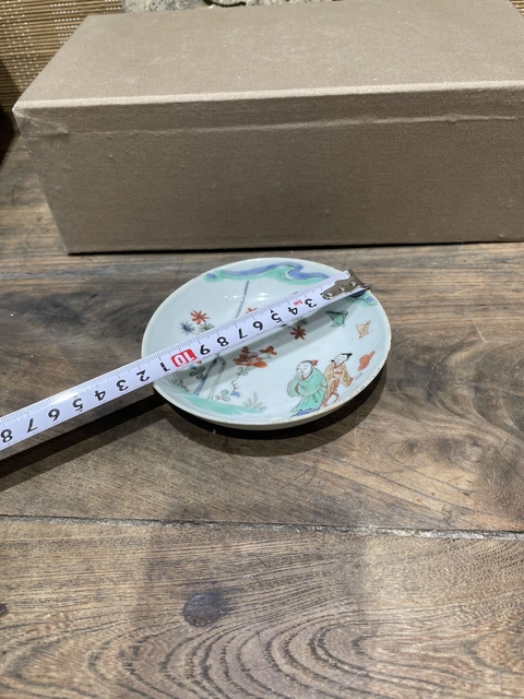 古玩陶瓷清早期五彩人物故事圖盤真品鑒賞圖