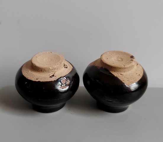 古玩陶瓷黑釉雞心罐真品鑒賞圖