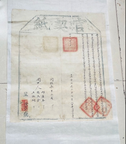 古玩字畫地契真品鑒賞圖