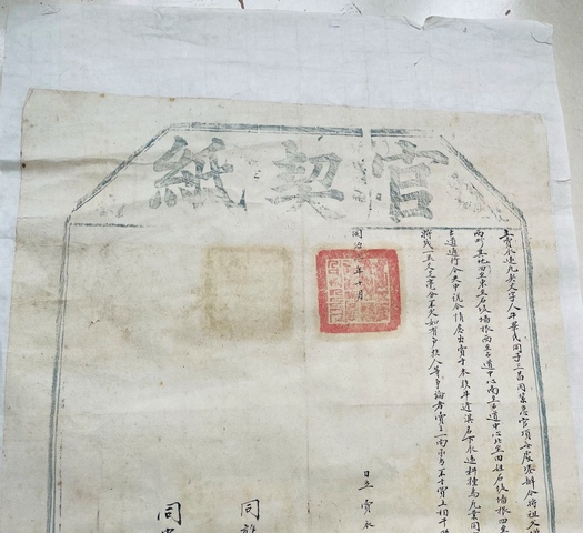 古玩字畫地契真品鑒賞圖
