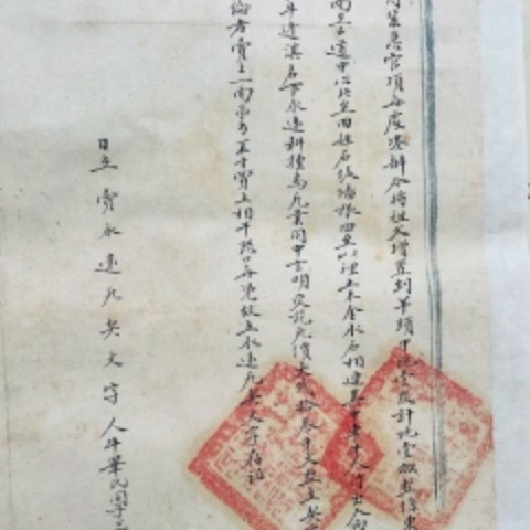 古玩字畫地契真品鑒賞圖
