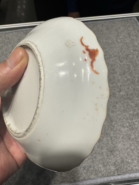 古玩陶瓷粉彩西湖十景折腰盤(pán)真品鑒賞圖