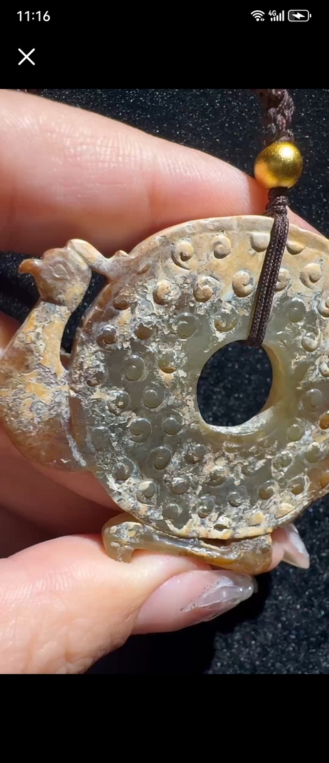古玩玉器仿古玉璧真品鑒賞圖