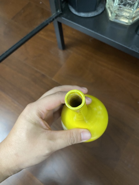 古玩陶瓷黃釉錐把瓶真品鑒賞圖