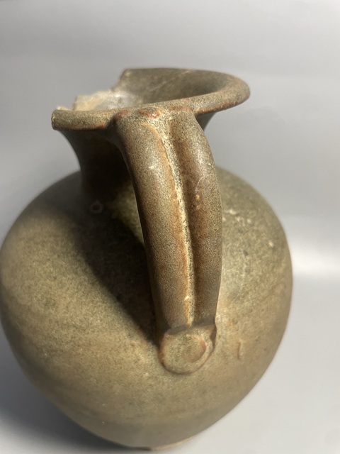 古玩陶瓷耀州窯茶葉末釉執壺真品鑒賞圖