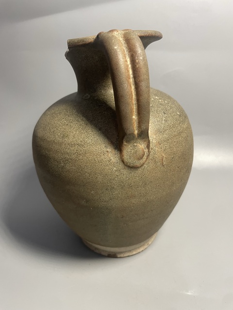 古玩陶瓷耀州窯茶葉末釉執壺真品鑒賞圖