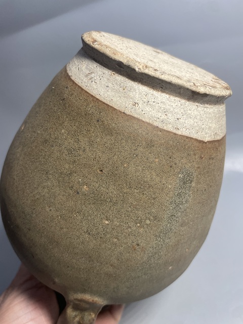 古玩陶瓷耀州窯茶葉末釉執壺真品鑒賞圖