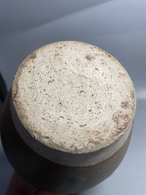 古玩陶瓷耀州窯茶葉末釉執壺真品鑒賞圖