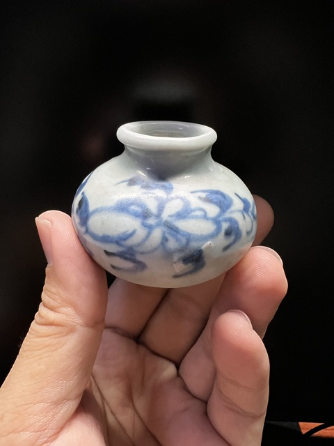 古玩陶瓷元青花罐拍賣，當(dāng)前價(jià)格3600元