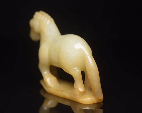 古玩玉器和田玉馬擺件真品鑒賞圖
