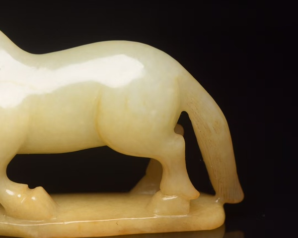 古玩玉器和田玉馬擺件真品鑒賞圖