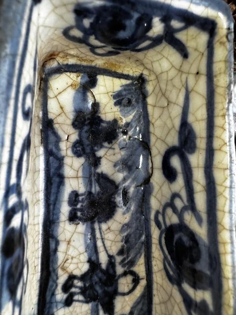 古玩陶瓷嬰戲紋青花盤真品鑒賞圖