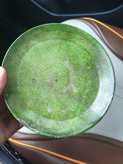 古玩陶瓷遼綠釉盤真品鑒賞圖