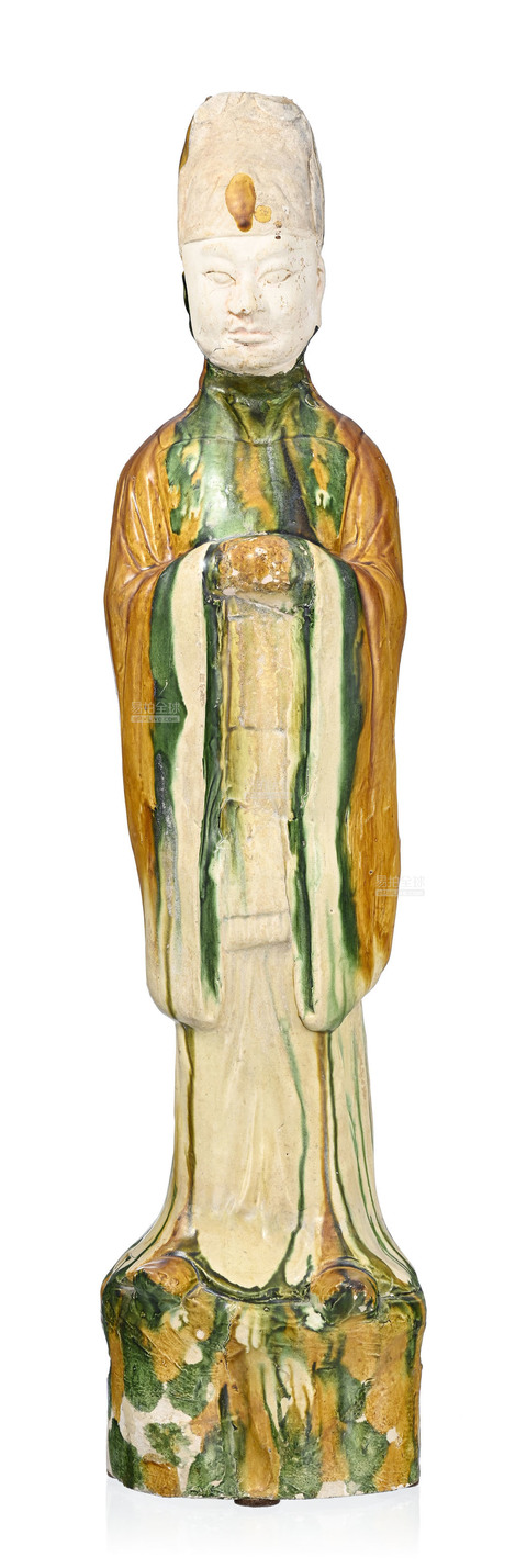 古玩陶瓷唐三彩人物俑真品鑒賞圖