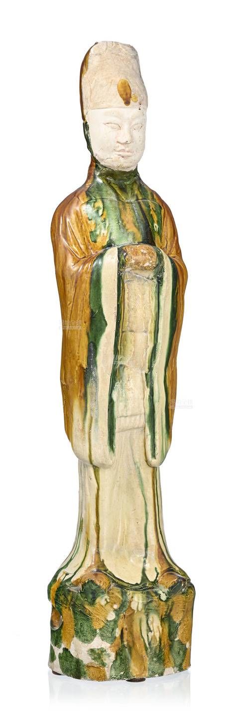 古玩陶瓷三彩人物陶俑真品鑒賞圖