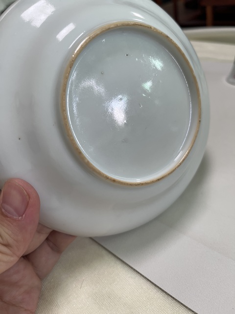 古玩陶瓷廣彩水滸人物折腰盤真品鑒賞圖