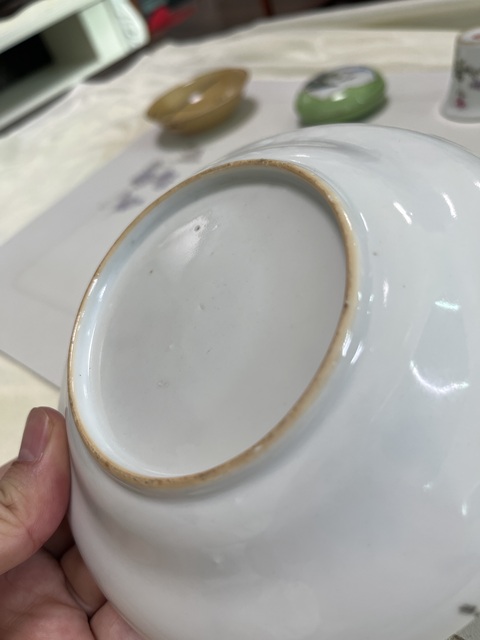 古玩陶瓷廣彩水滸人物折腰盤真品鑒賞圖