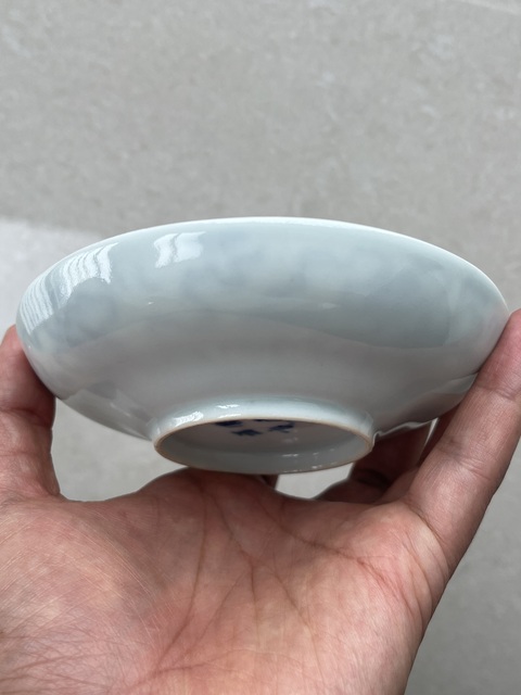 古玩陶瓷青花獅紋盤真品鑒賞圖