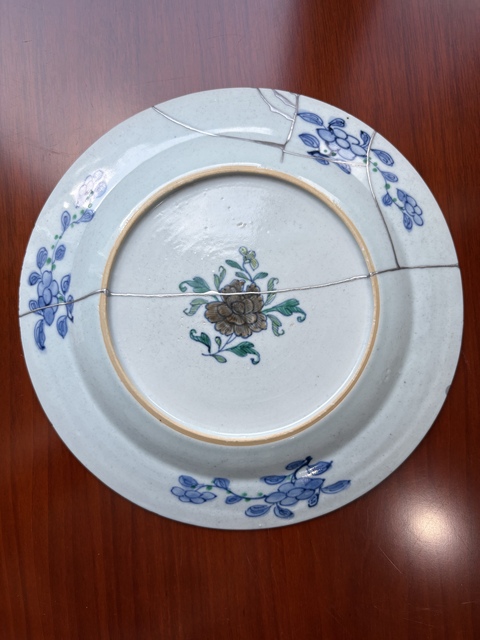 古玩陶瓷西廂記斗彩盤真品鑒賞圖