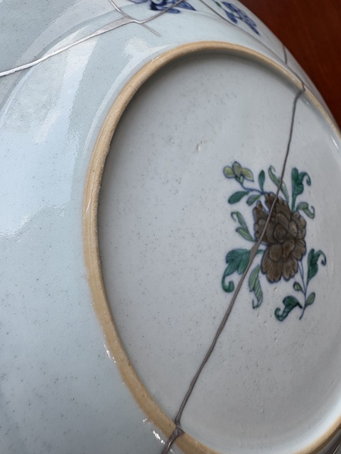 古玩陶瓷西廂記斗彩盤真品鑒賞圖