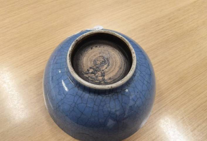 古玩陶瓷藍哥釉碗真品鑒賞圖