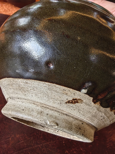 古玩陶瓷磁州窯茶葉末釉玉壺春瓶真品鑒賞圖