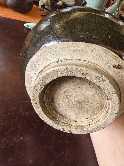 古玩陶瓷磁州窯茶葉末釉玉壺春瓶真品鑒賞圖