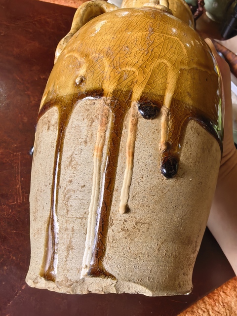 古玩陶瓷黃釉執壺真品鑒賞圖